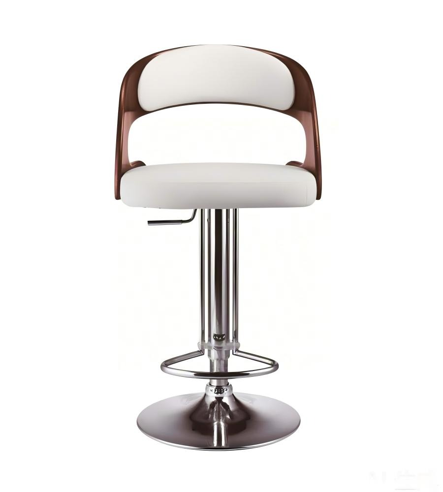 現代白色PU皮可升降旋轉吧椅 Modern White PU Swivel Bar Stool