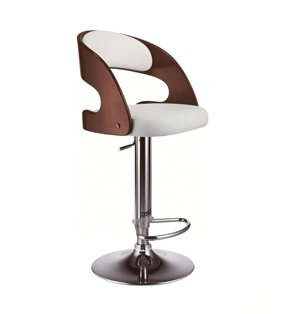 現代白色PU皮可升降旋轉吧椅 Modern White PU Swivel Bar Stool