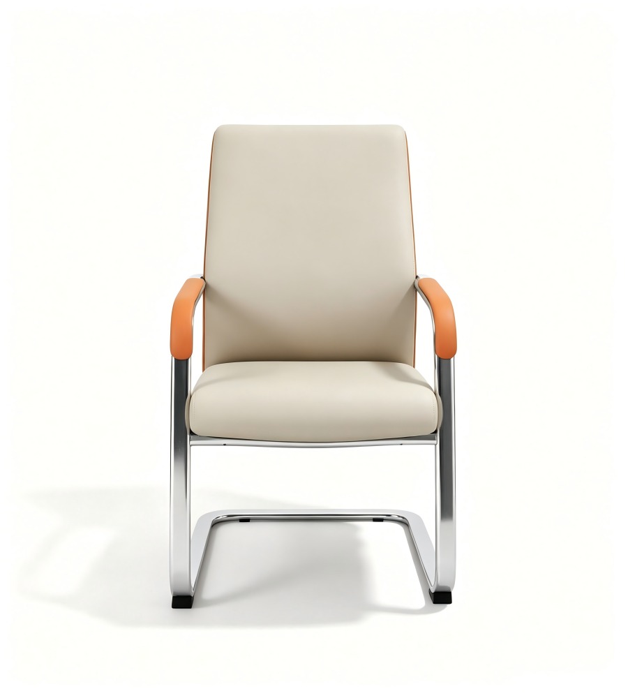 雙色弓形腳扶手會議椅 Two-Tone Cantilever Conference Chair with Armrests