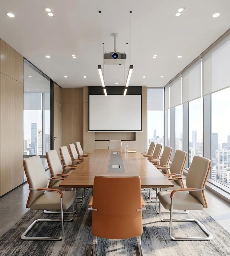 雙色弓形腳扶手會議椅 Two-Tone Cantilever Conference Chair with Armrests