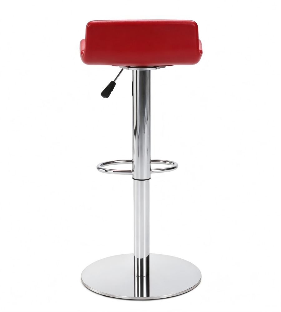 時尚舒適紅色西皮可升降固定圓盤吧椅 Red PU Leather Adjustable Bar Stool