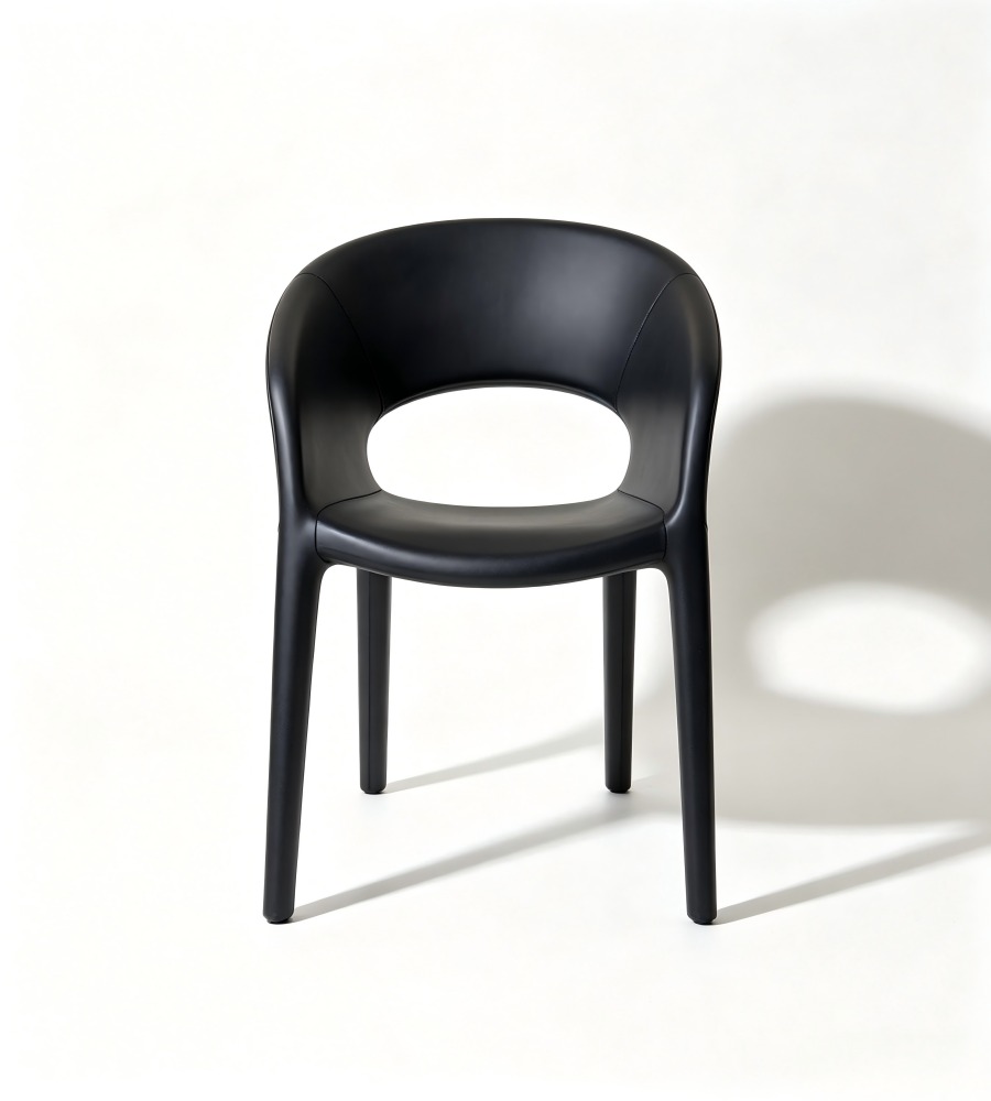 鏤空弧型設計休閒椅 Hollow-Back Curved Design Lounge Chair
