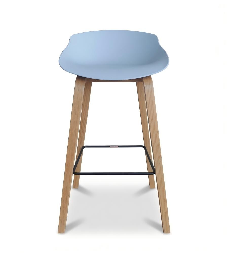 簡約淺木色新料PP無扶手吧椅 Modern Light Wood PP Bar Stool