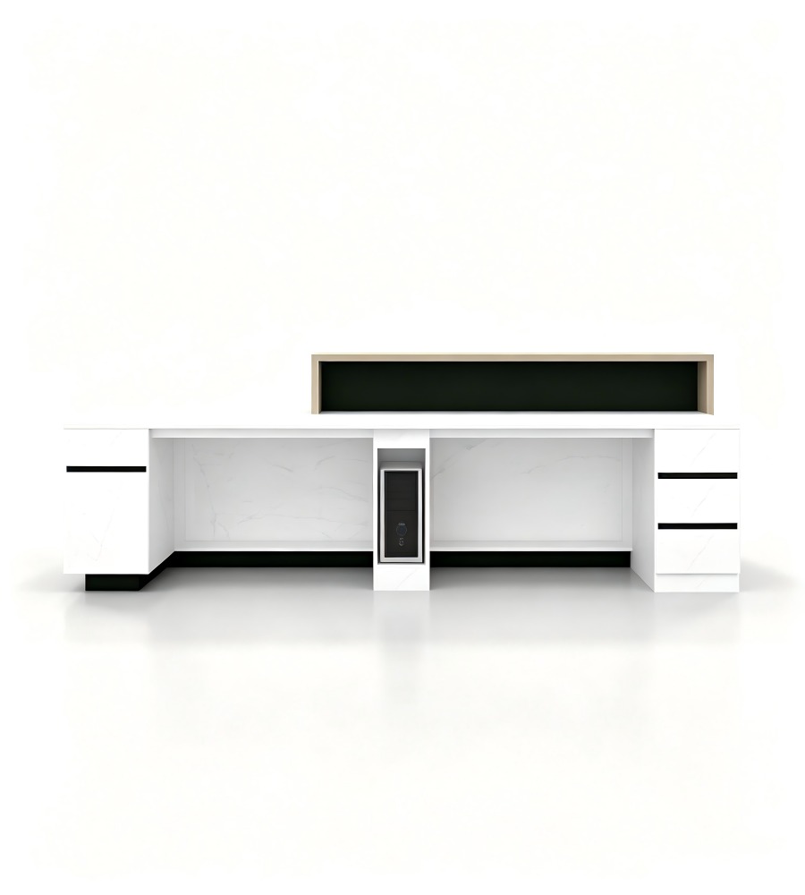 大理石紋現代接待前台	Modern Marble-Texture Reception Desk