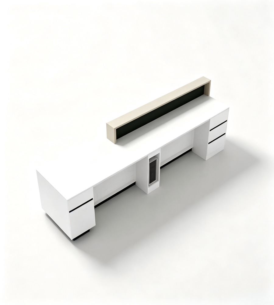 大理石紋現代接待前台	Modern Marble-Texture Reception Desk