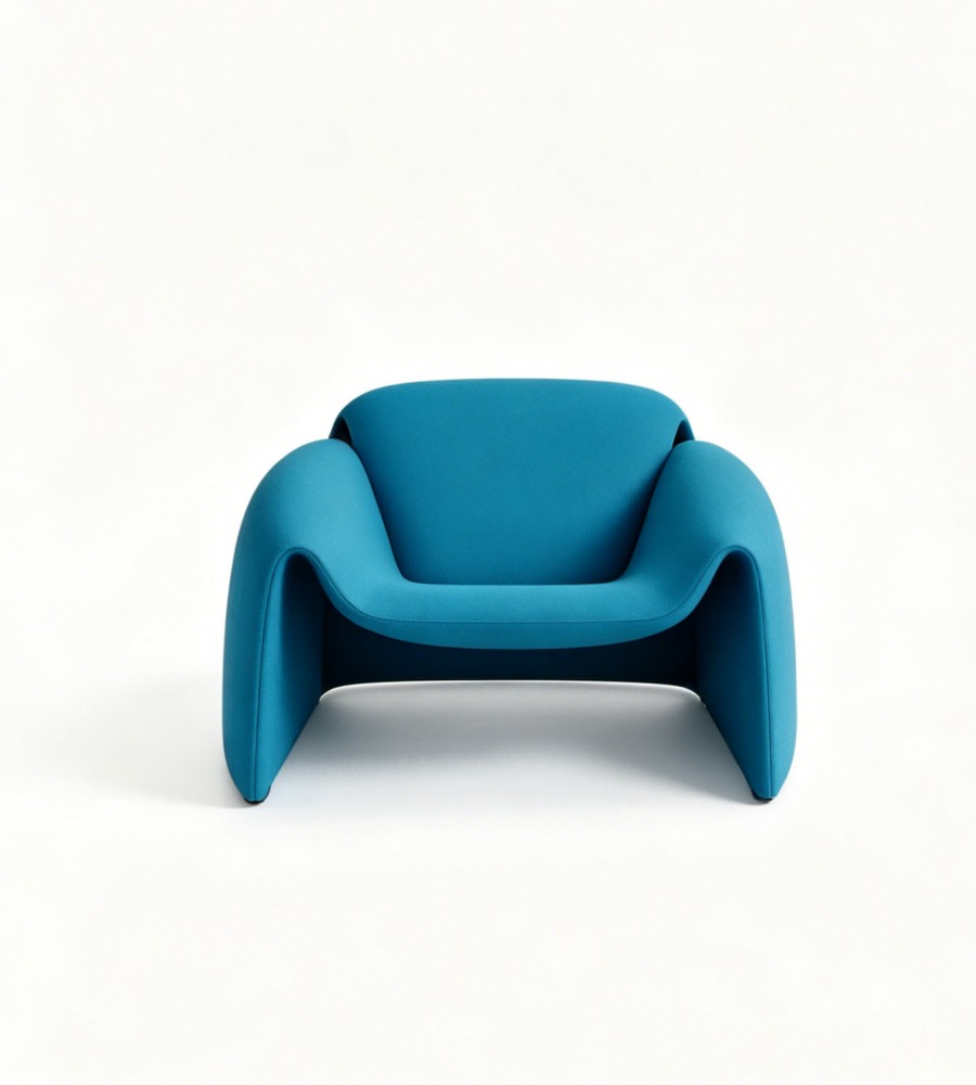 創意極簡藍色西皮單座位梳化 Creative Minimalist Blue PU Leather Single-Seater Sofa