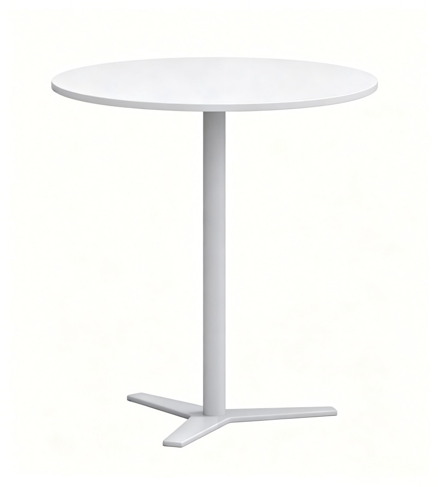 簡約白色金屬腳圓形茶几 Minimalist White Metal Round Coffee Table