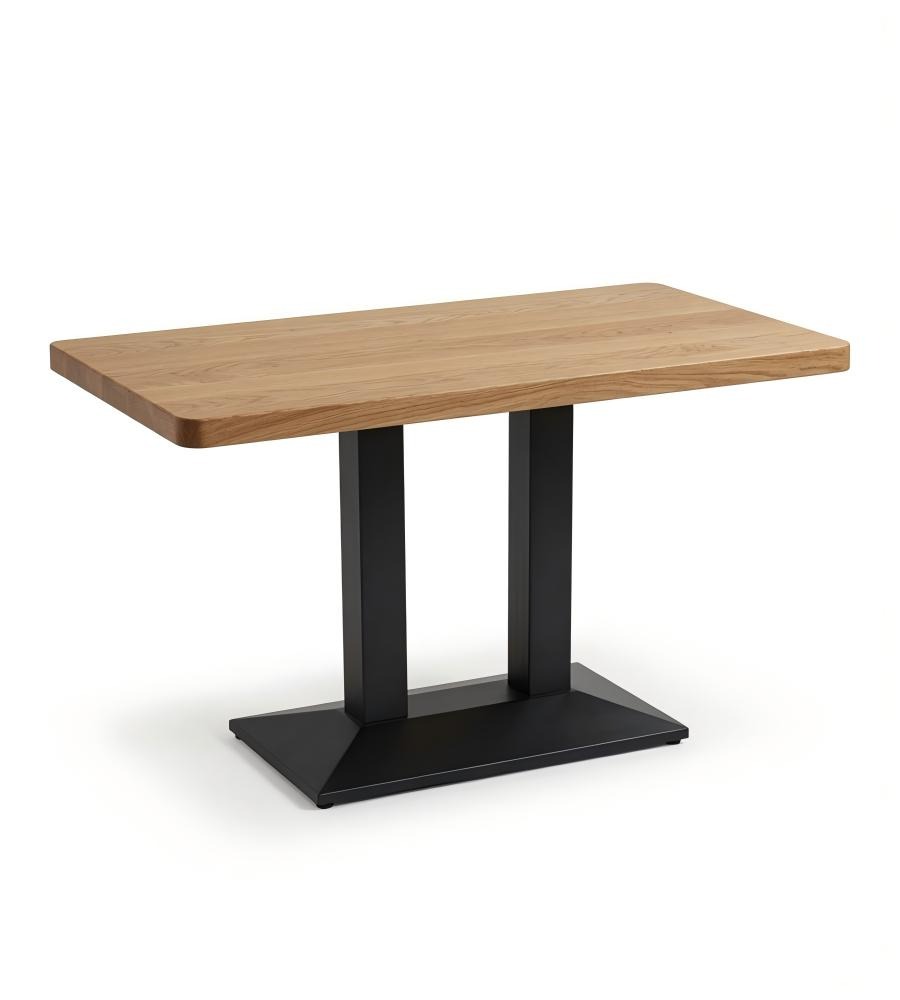 現代實木多層板長方形鋼架餐枱 Modern Wood Rectangular Dining Table