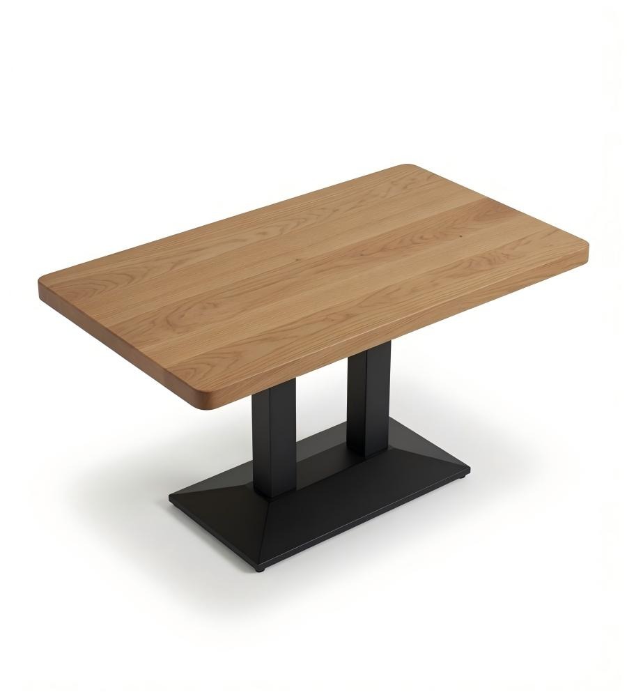 現代實木多層板長方形鋼架餐枱 Modern Wood Rectangular Dining Table