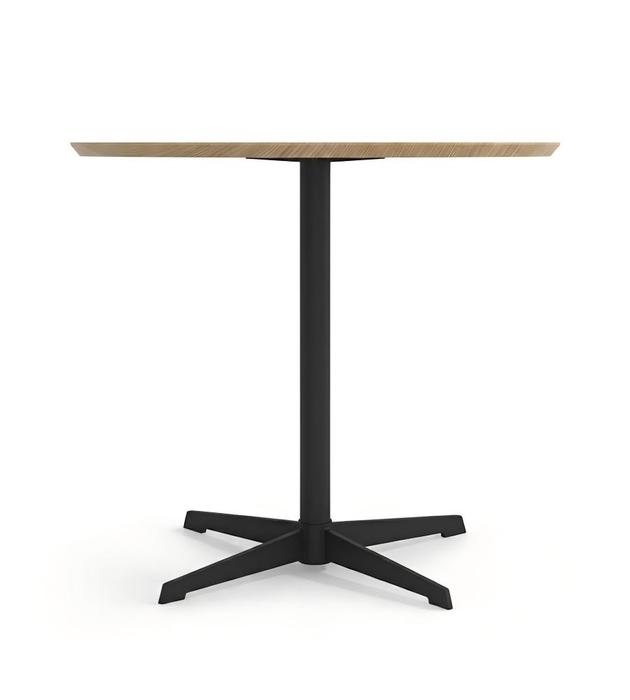 簡約原木色金屬四星腳圓形茶几 Minimalist Natural Wood Metal Frame Round Coffee Table