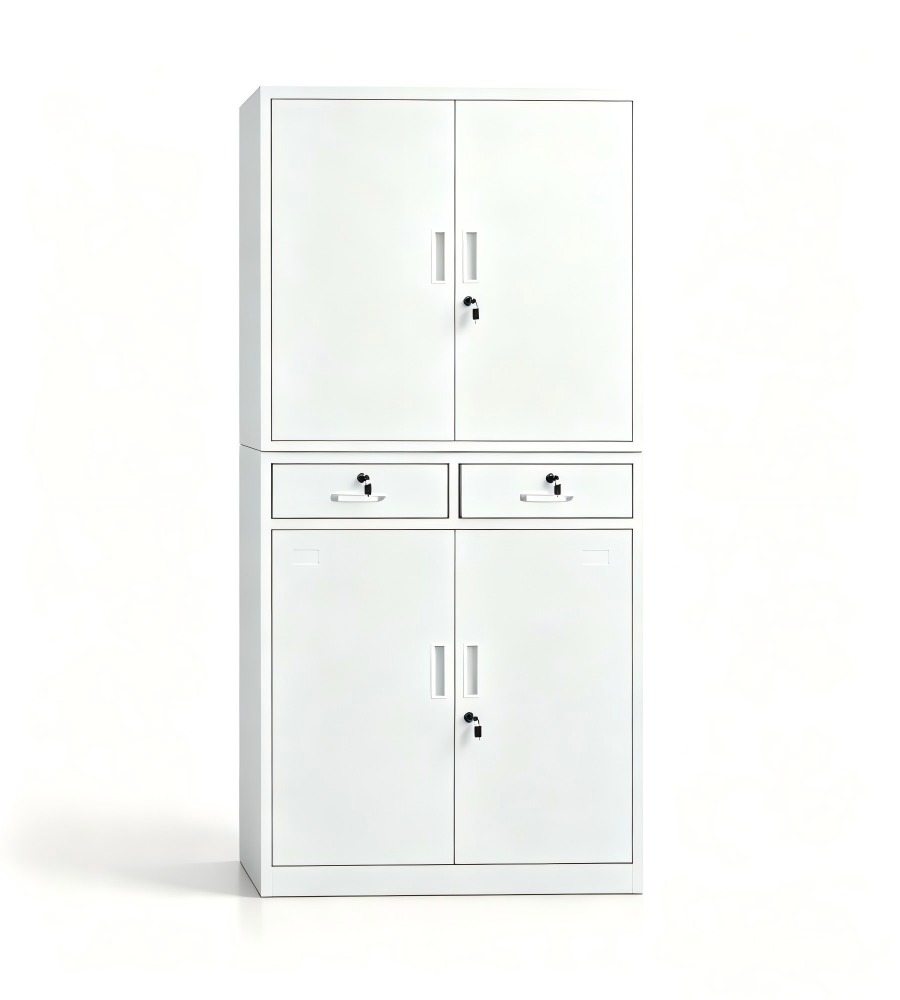 高級上下雙層帶鎖鋼櫃 High-end double-decker steel cabinet with lock
