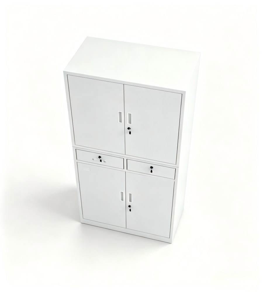 高級上下雙層帶鎖鋼櫃 High-end double-decker steel cabinet with lock