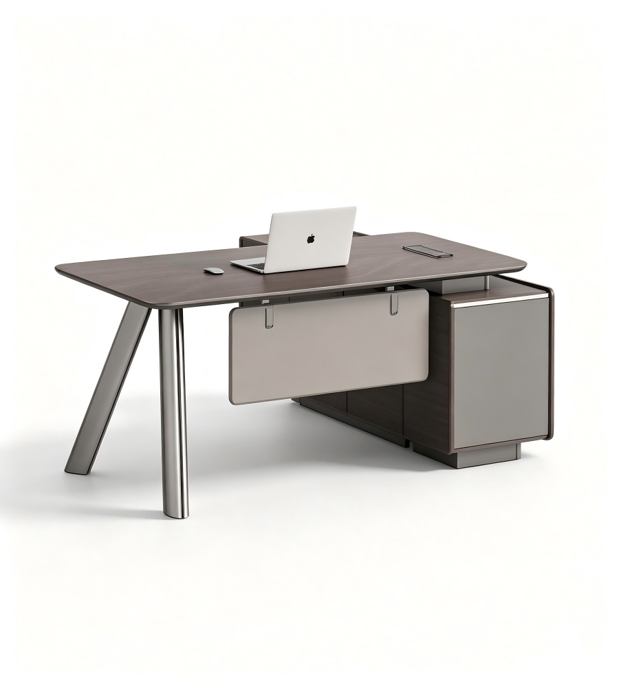 現代極簡斜腳老闆台 Modern Minimalist Angled-Leg Executive Desk