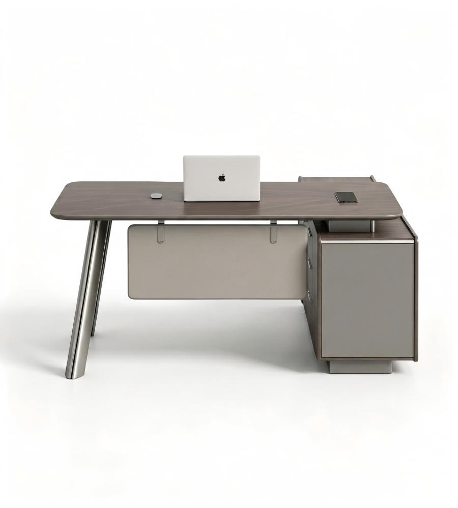 現代極簡斜腳老闆台 Modern Minimalist Angled-Leg Executive Desk