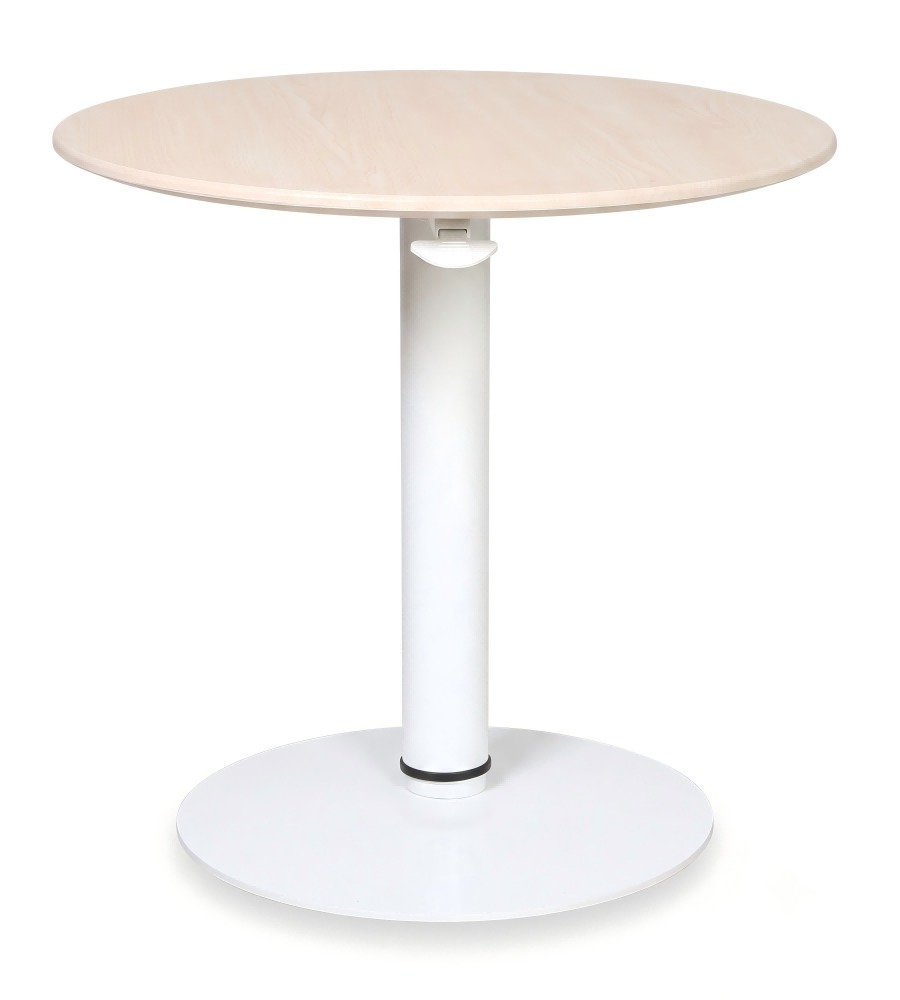 簡約淺木色升降式圓形講台 Minimalist Light Wood Adjustable Round Podium