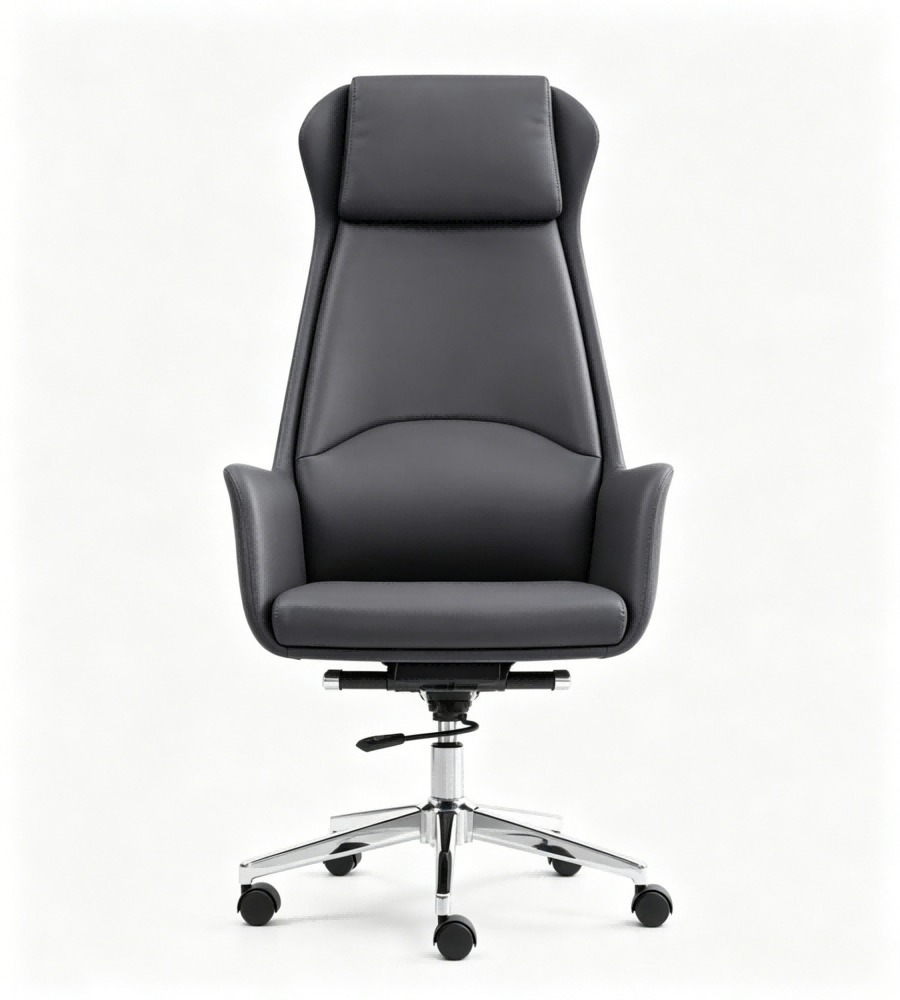 深灰色高背五星腳大班椅	Dark Gray High-Back Five-Star Base Executive Chair