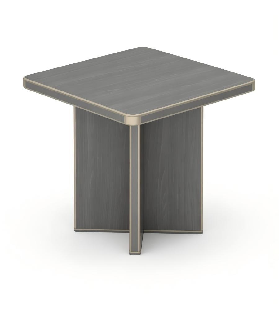 現代商務深灰木紋方形洽談枱 Modern Business Dark Grey Square Consultation Table
