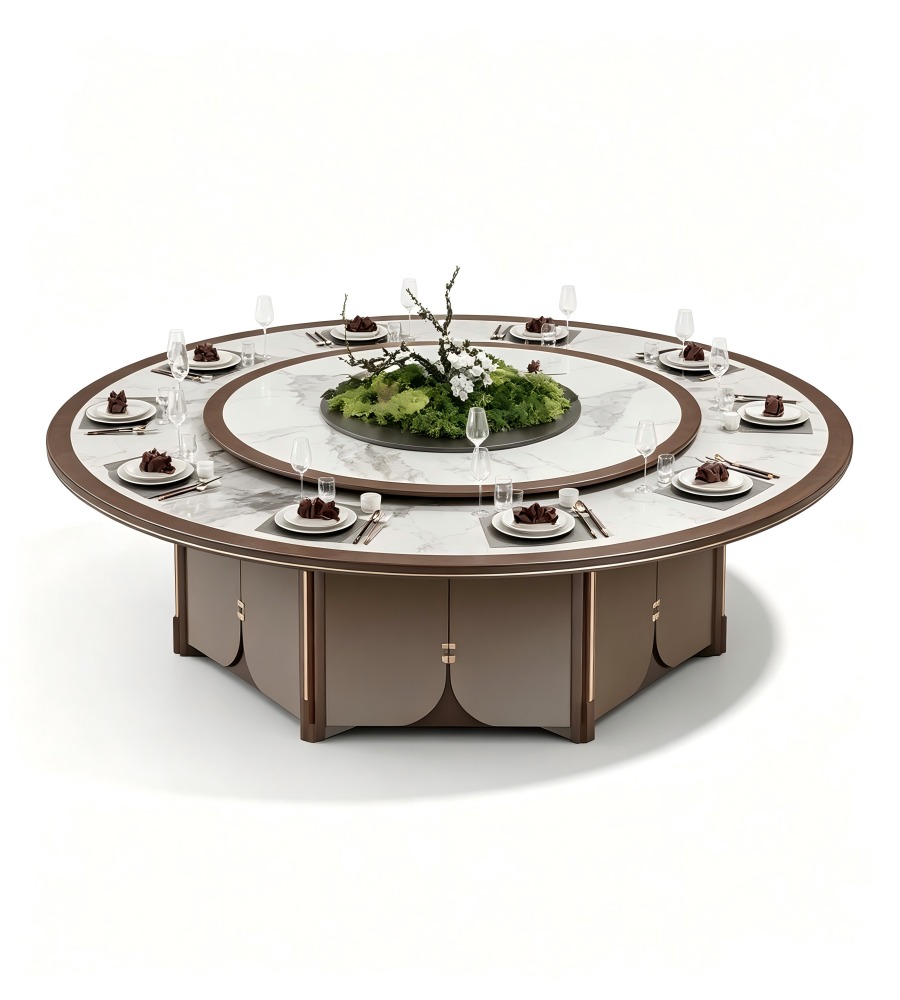 弧形拼接工藝電動大圓檯 Curved-Panel Designer Electric Banquet Table