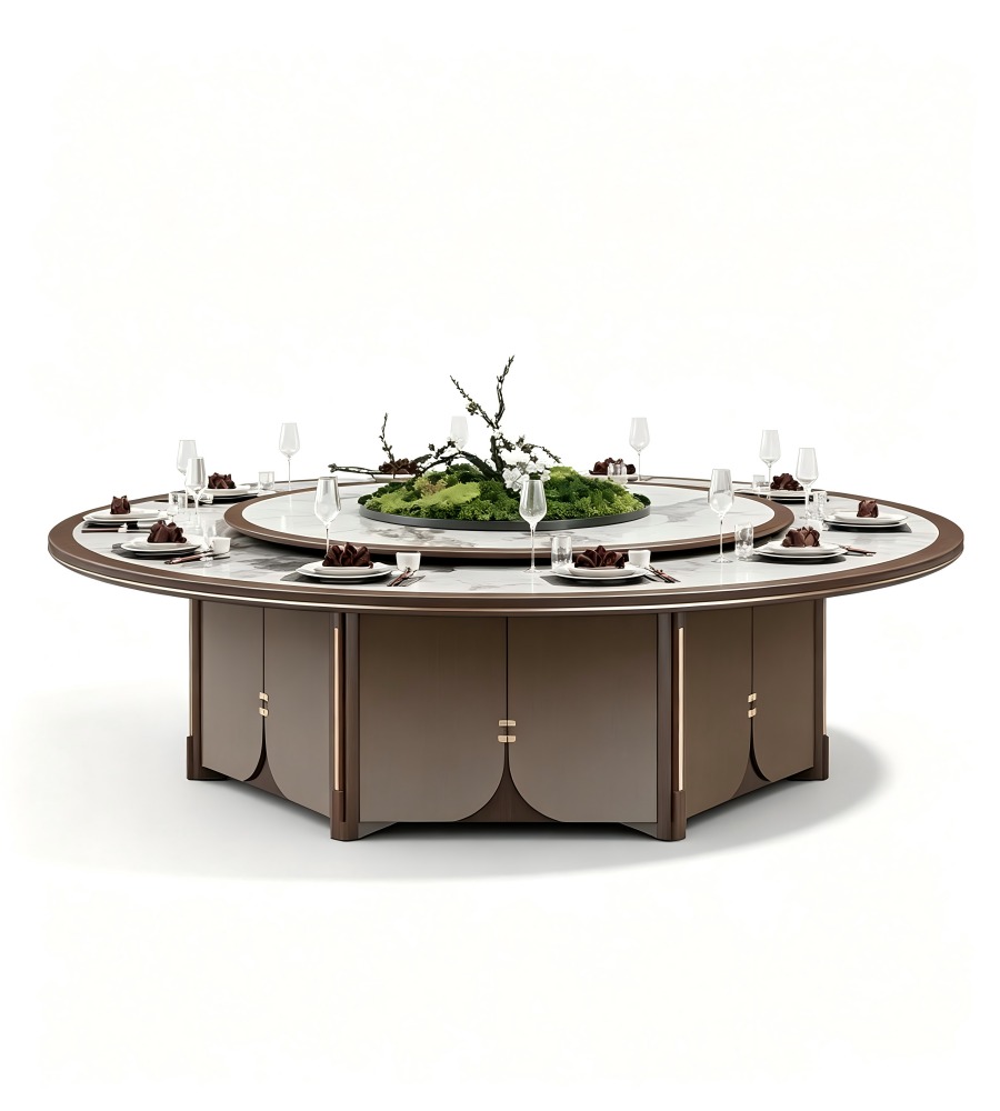 弧形拼接工藝電動大圓檯 Curved-Panel Designer Electric Banquet Table