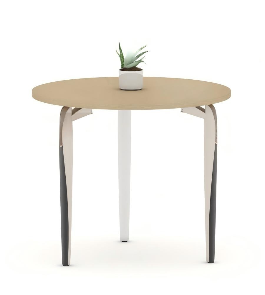 現代簡約淺木色圓形洽談枱 Modern Minimalist Light Wood Round Consultation Table