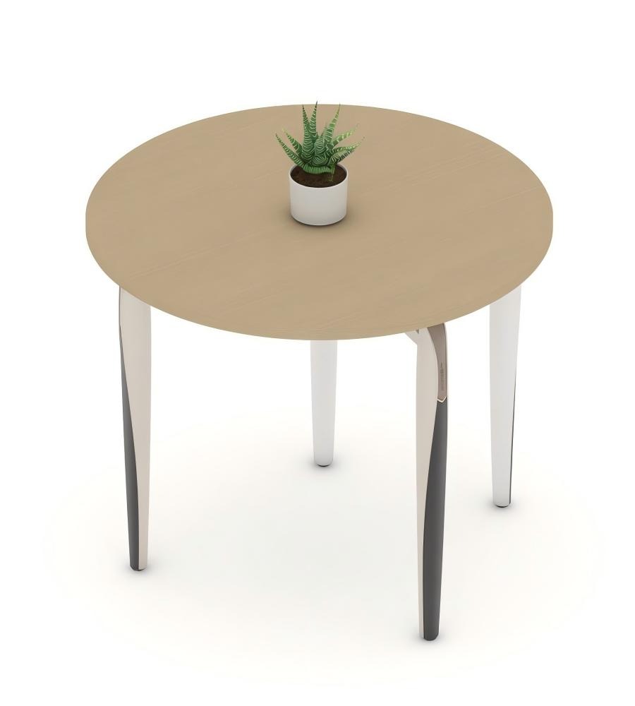 現代簡約淺木色圓形洽談枱 Modern Minimalist Light Wood Round Consultation Table