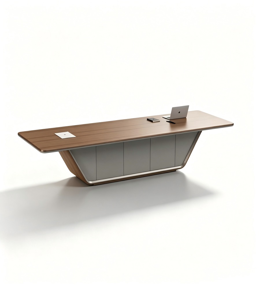 流線型胡桃木會議桌 Streamline Walnut Conference Table