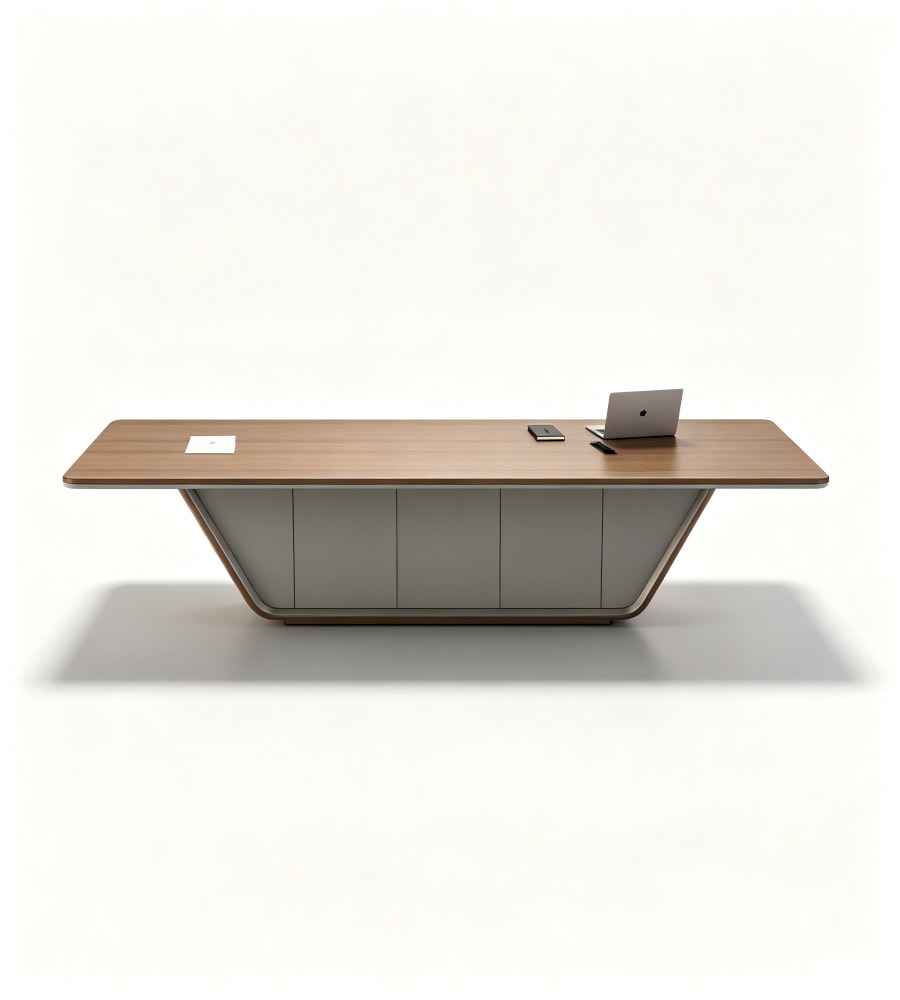 流線型胡桃木會議桌 Streamline Walnut Conference Table