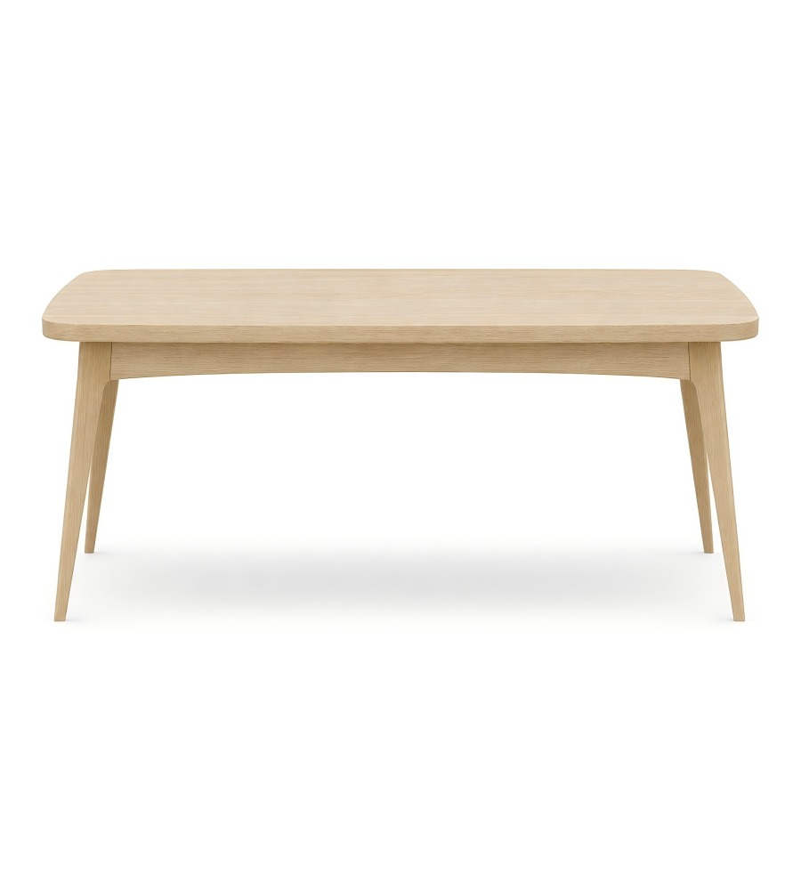 北歐原木色長方形茶几 Nordic Natural Wood Rectangular Coffee Table
