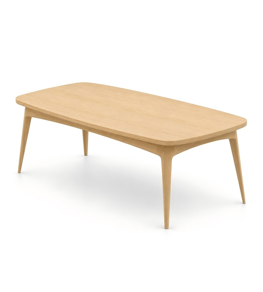 北歐原木色長方形茶几 Nordic Natural Wood Rectangular Coffee Table