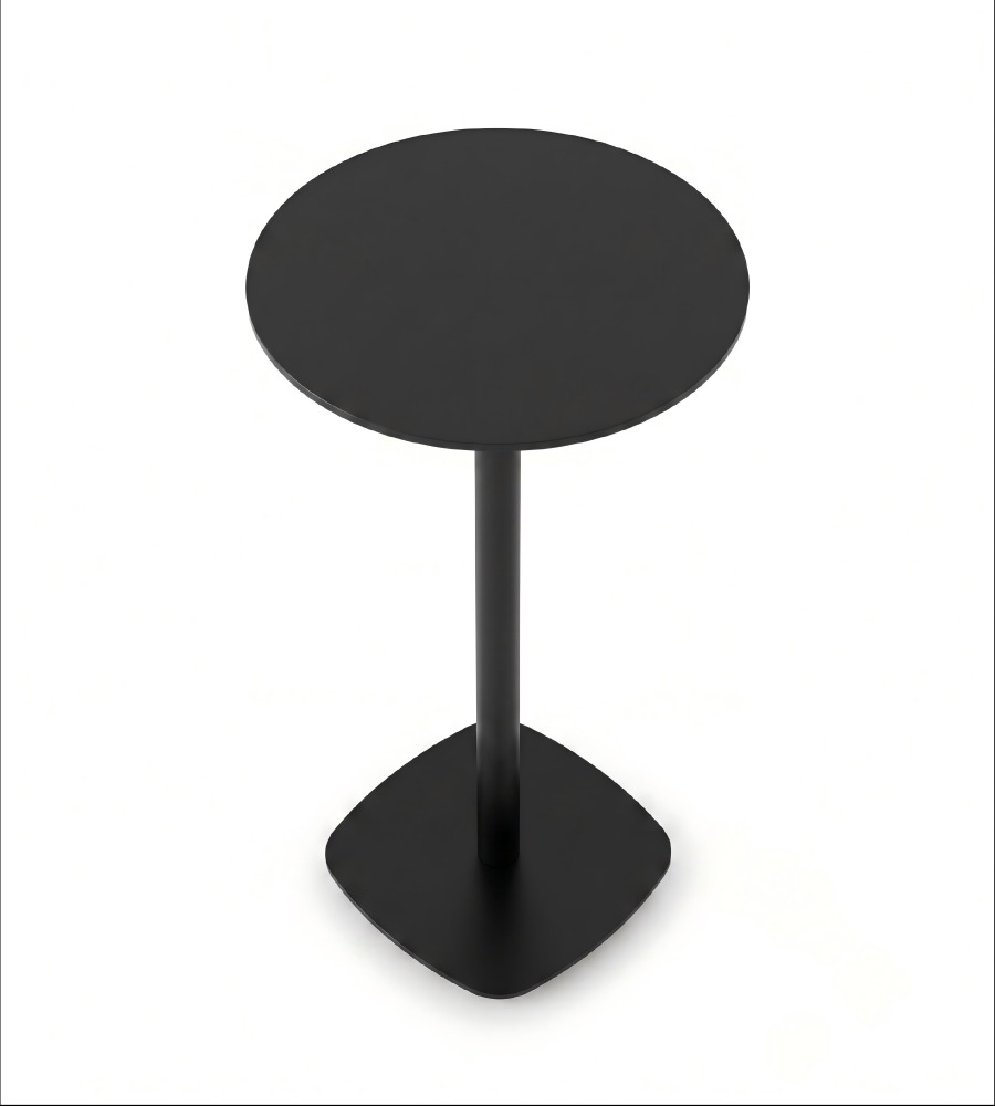 現代簡約黑色金屬腳圓形吧枱 Modern Black Round Bar Table