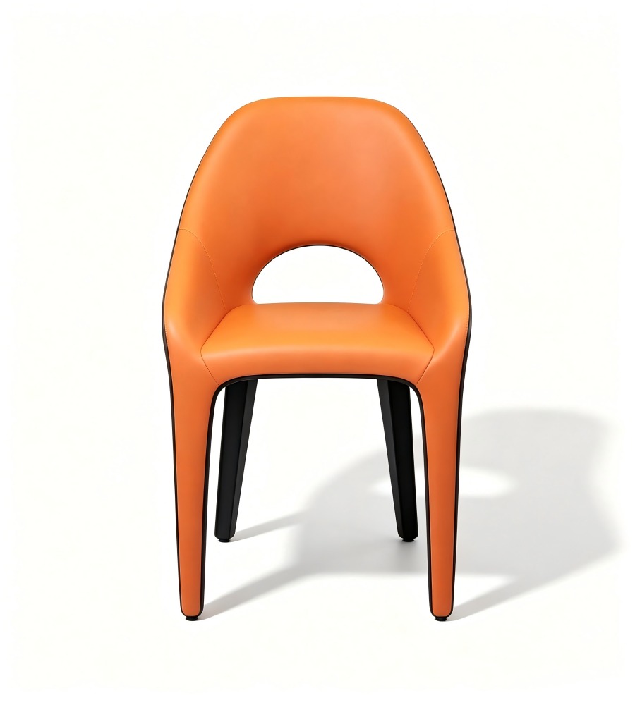 雙色拼接鏤空休閒椅 Two-Tone Hollow-Back Lounge Chair
