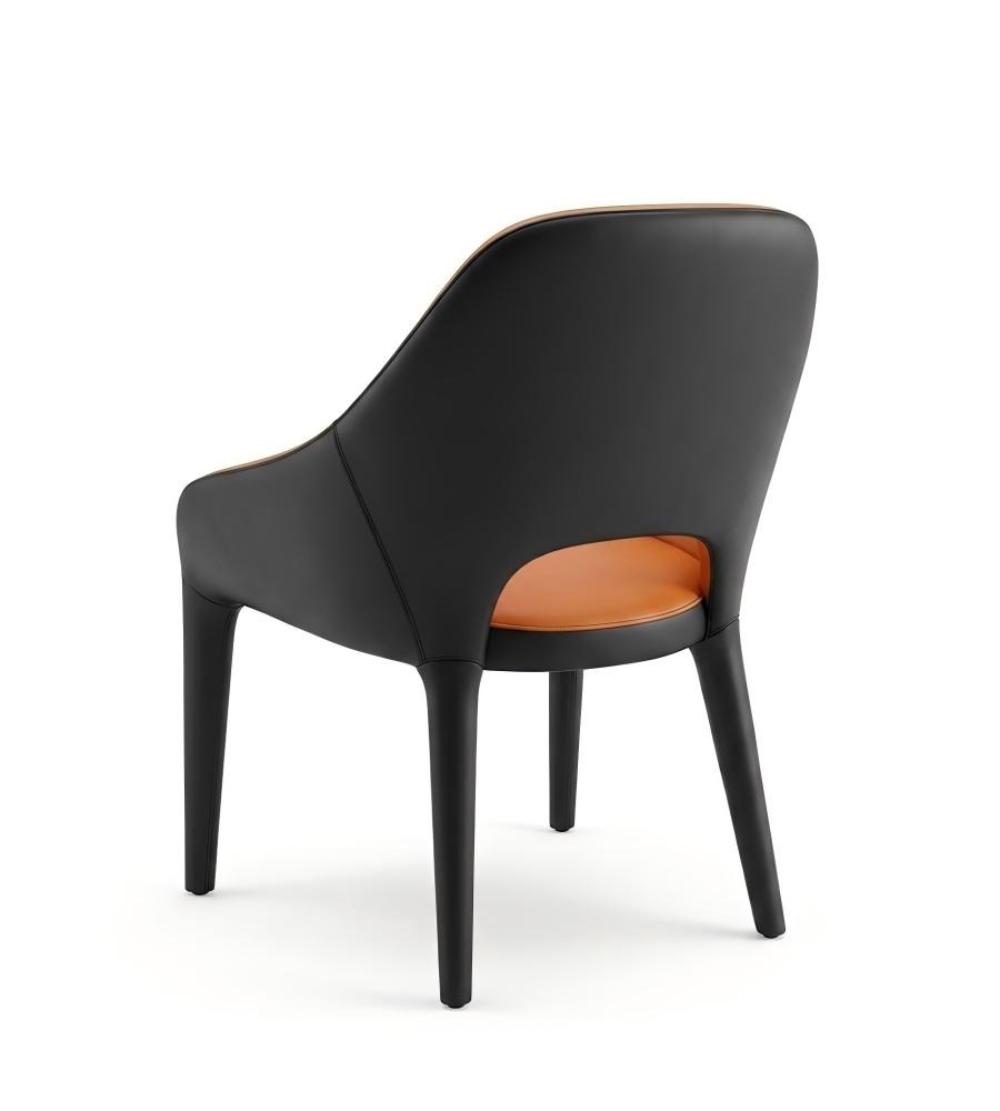 雙色拼接鏤空休閒椅 Two-Tone Hollow-Back Lounge Chair