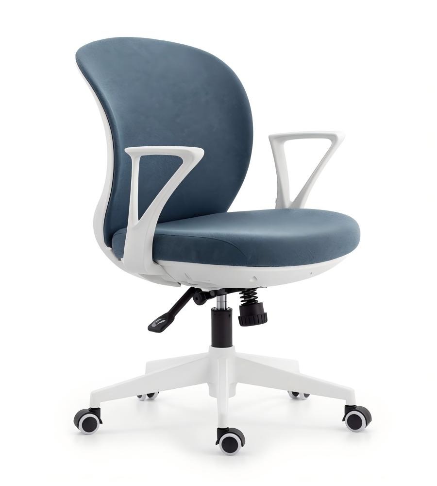 簡約藍色布藝帶扶手員工椅 Modern Fabric Staff Chair
