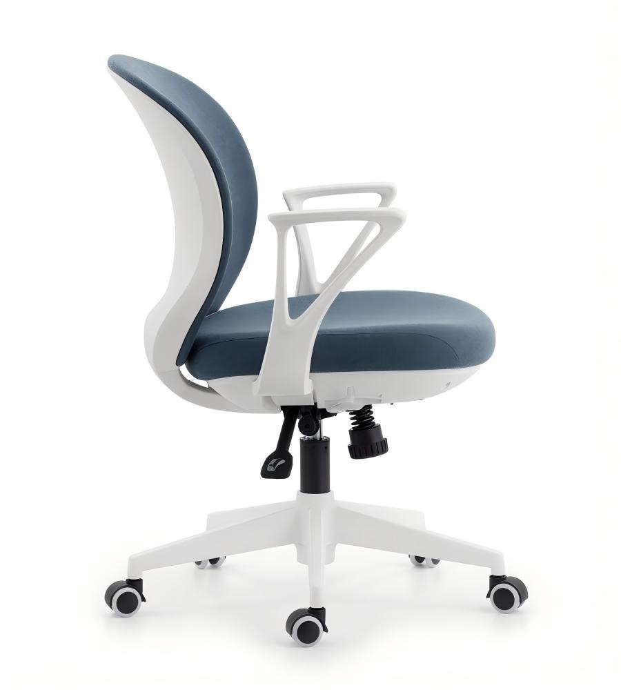 簡約藍色布藝帶扶手員工椅 Modern Fabric Staff Chair