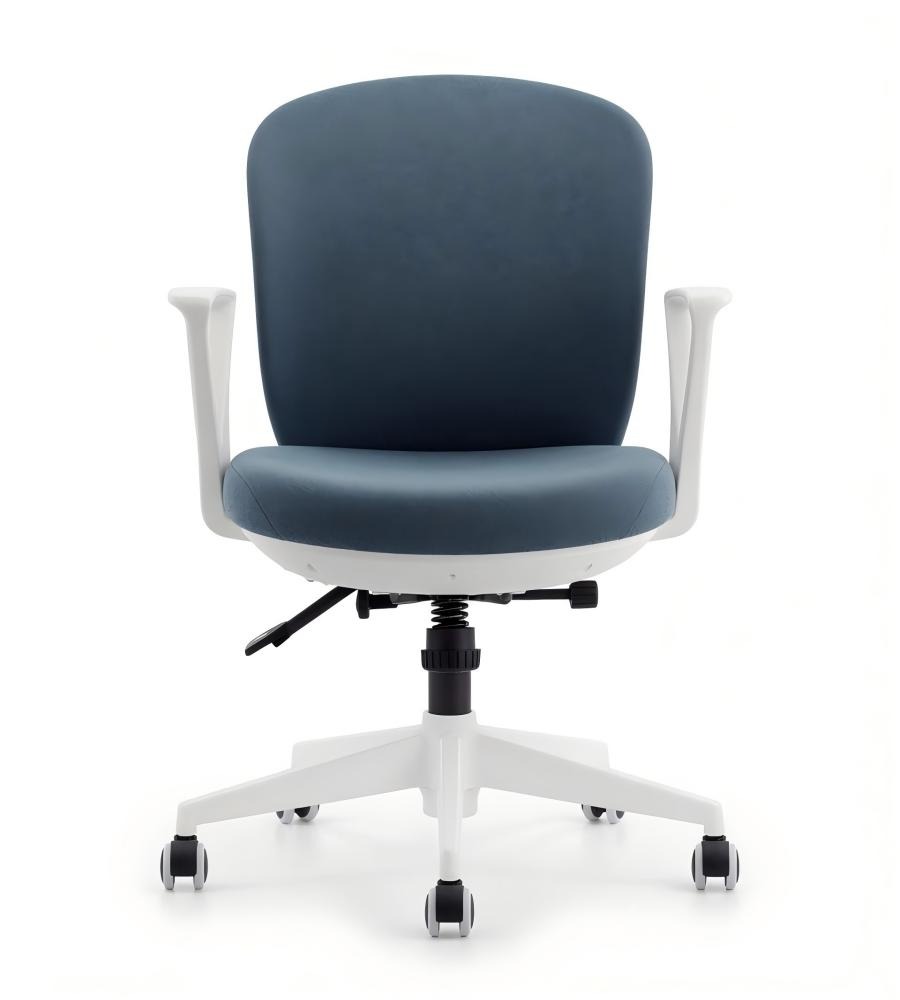 簡約藍色布藝帶扶手員工椅 Modern Fabric Staff Chair