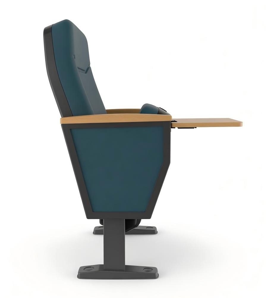 舒適PU皮實木帶寫字板學校禮堂椅 PU Leather School Auditorium Chair with Writing Tablet