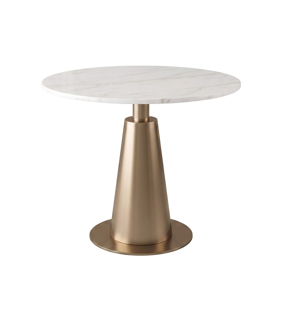 金色不銹鋼大理石圓形洽談枱 Gold Marble Round Table