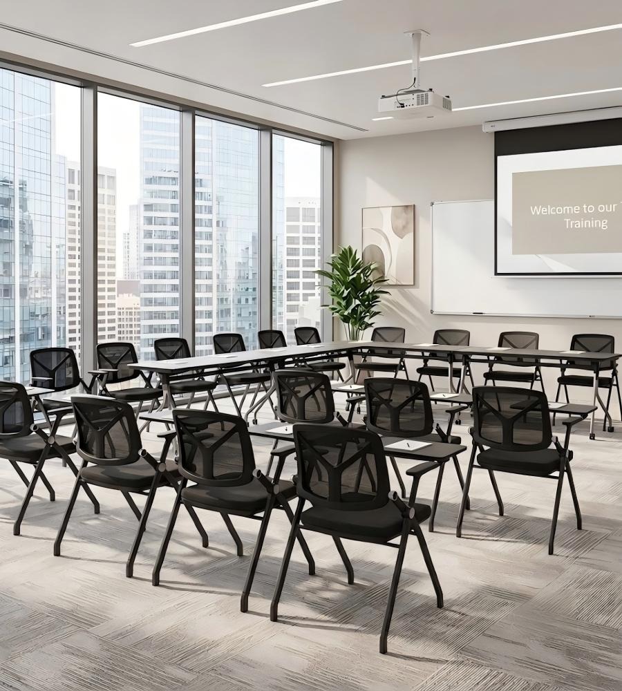 專業網背寫字板培訓椅 Professional Mesh-Back Training Chair with Tablet