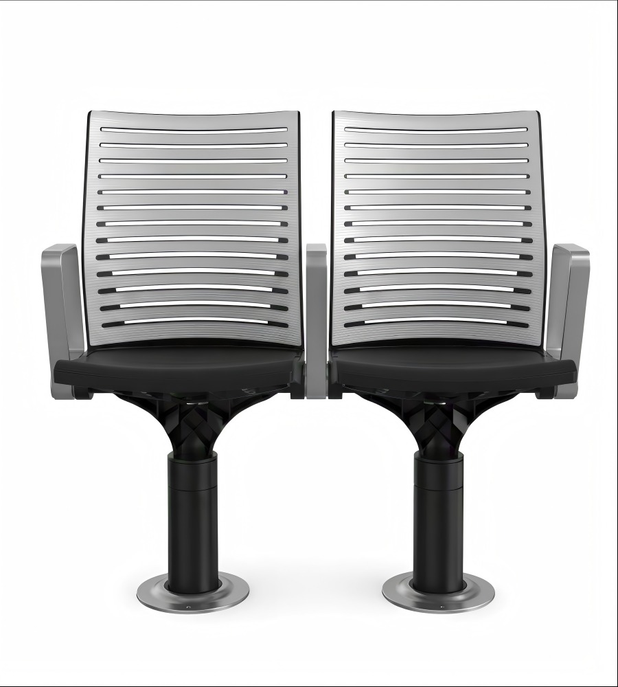 現代鋁合金帶扶手獨立腳禮堂椅 Modern Aluminum Auditorium Chair