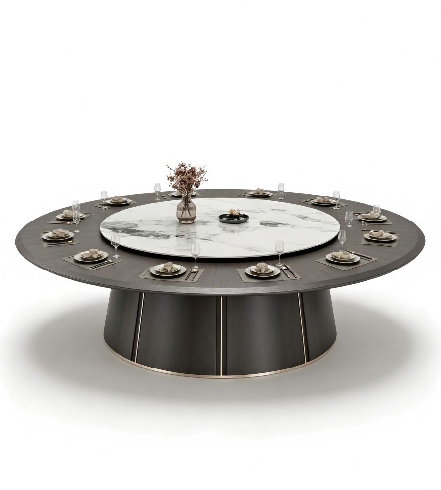 拼接式底座電動大圓檯 Segmented-Base Electric Round Table
