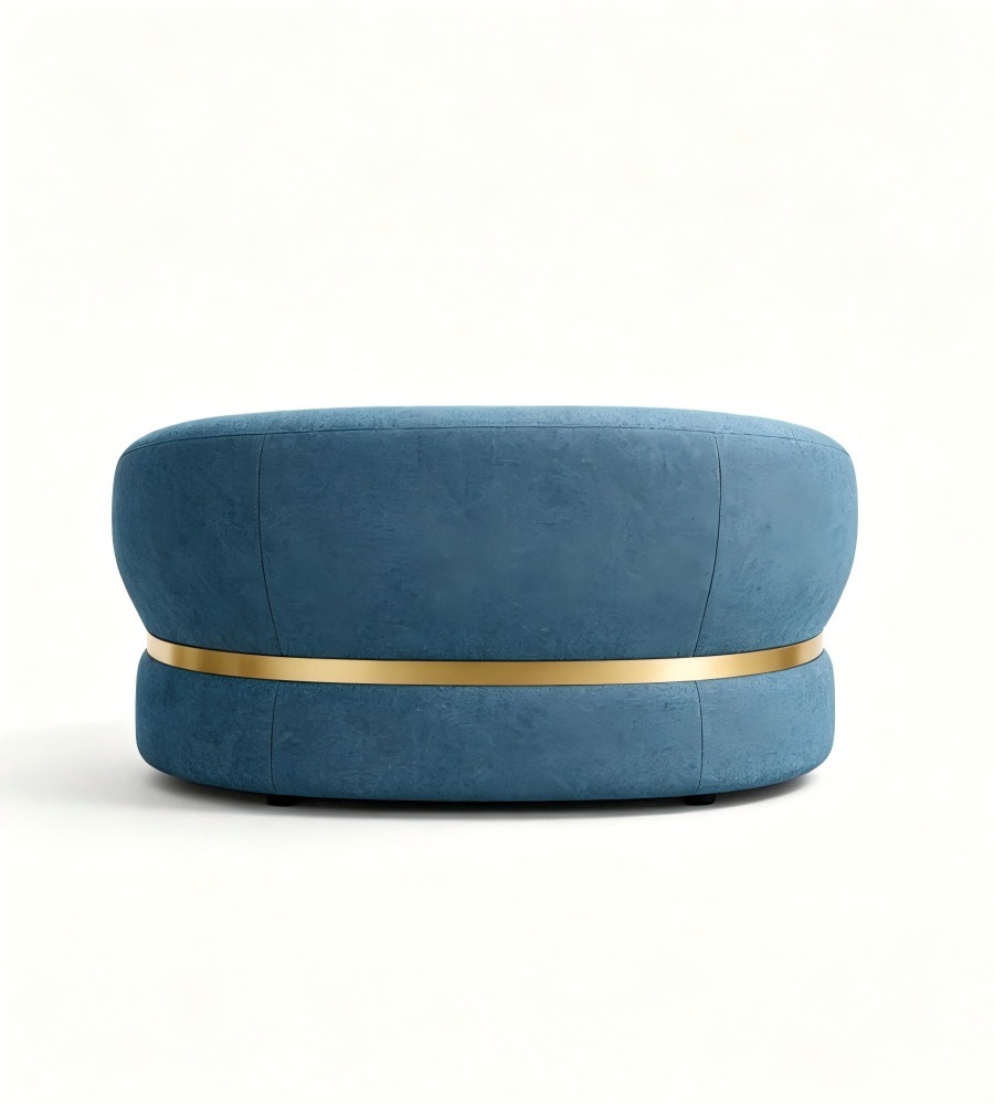 現代輕奢藍色布藝三座位梳化 Modern Light Luxury Blue Fabric 3-Seater Sofa