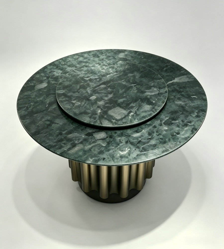 奢石圆餐桌Luxury Stone Round Dining Table