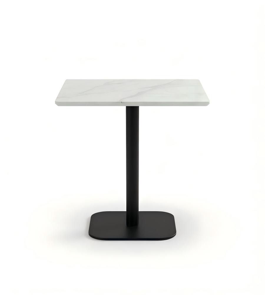 簡約白色岩板方形辦公室洽談枱 White Sintered Stone Square Office Table