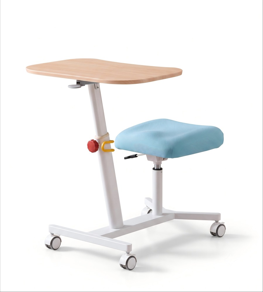 人體工學多色木紋一體式升降學習枱 Ergonomic All-in-One Kids Study Desk