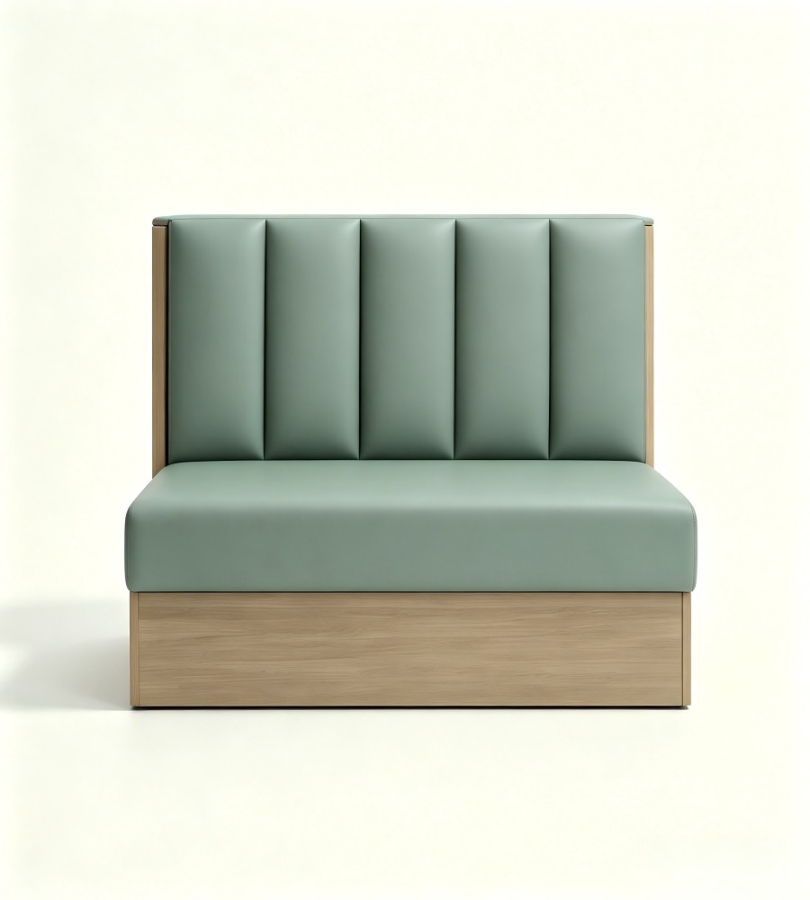 軟包直紋餐廳卡座 Vertical-Stitched Upholstered Restaurant Booth
