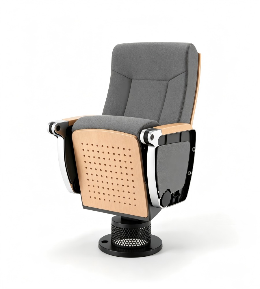 現代木質飾面摺疊禮堂椅 Modern Wood-Finish Foldable Auditorium Chair