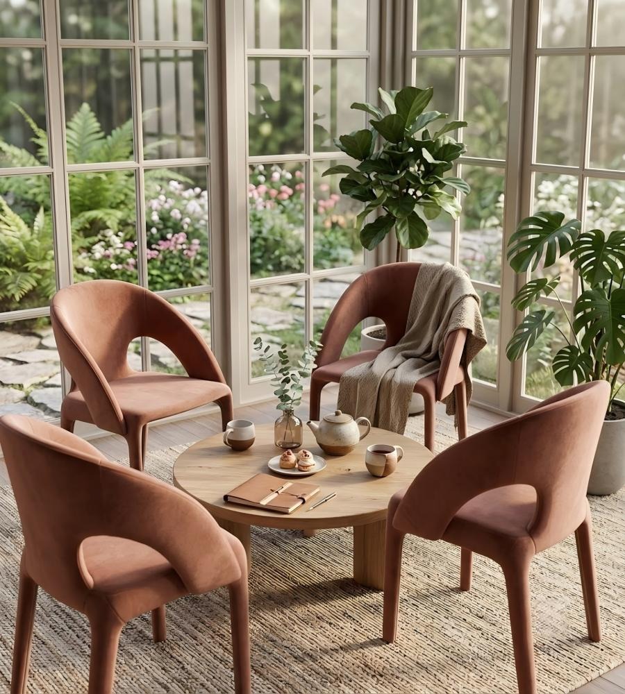 鏤空弧型休閒椅 Hollow-Back Curved Lounge Chair