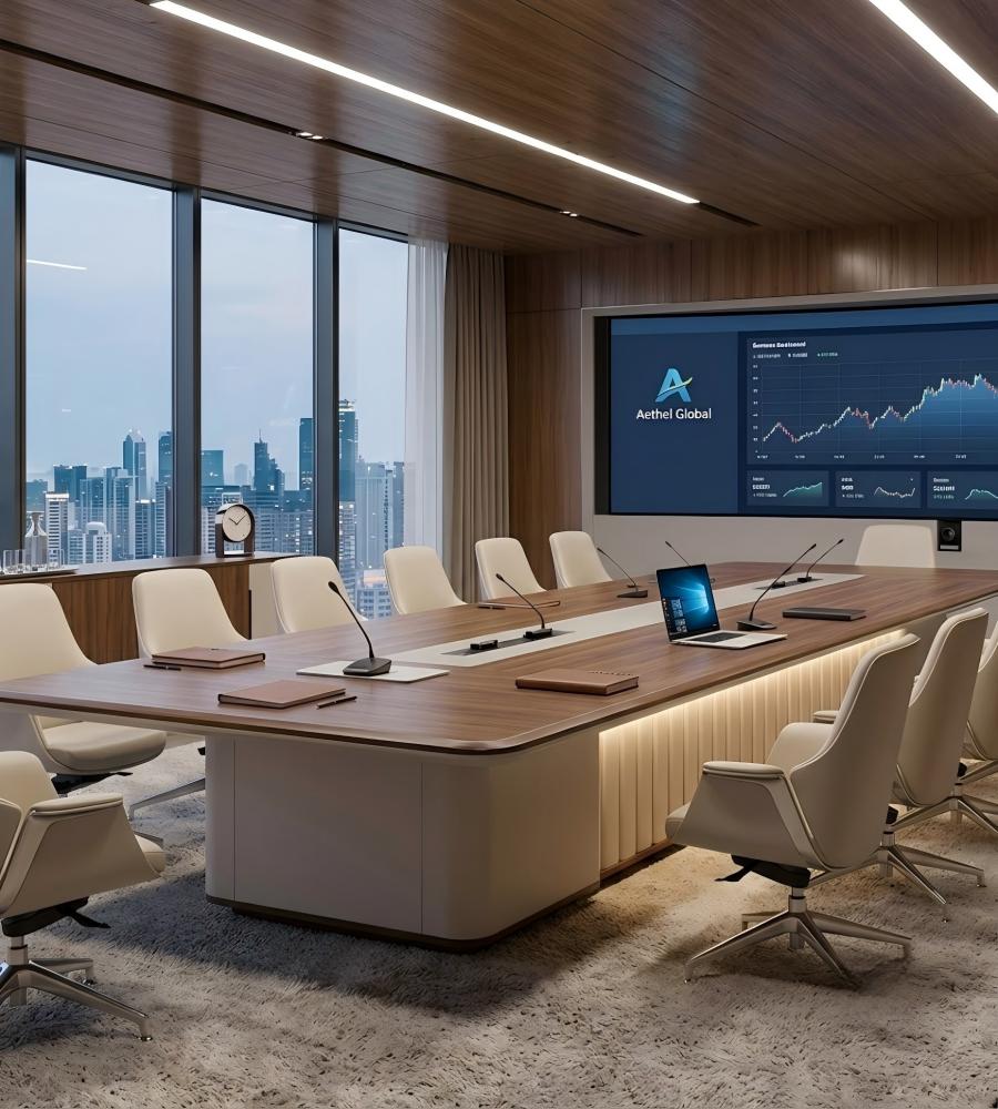 格柵藝術商務會議桌 Fluted Artistry Business Conference Table