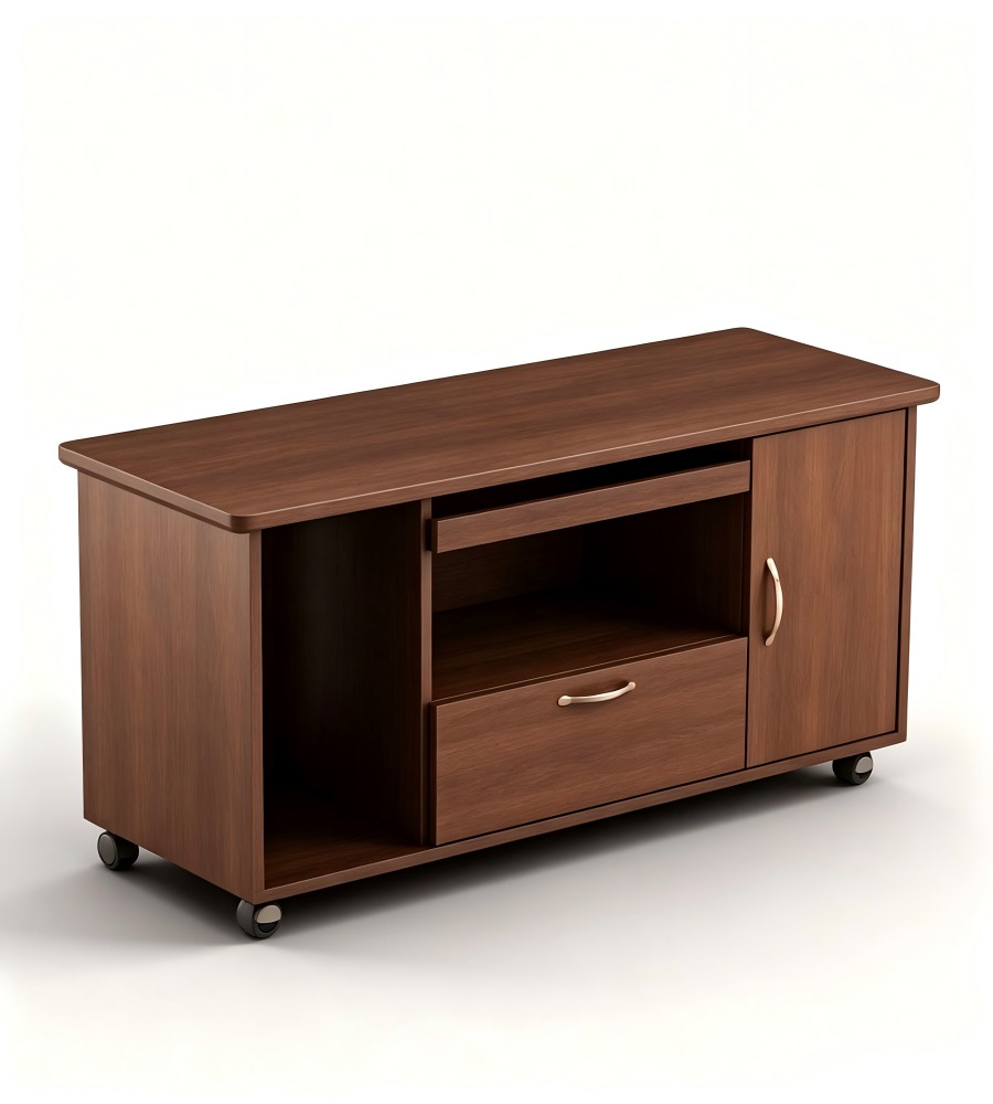 胡桃木多功能移動櫃 Walnut Multi-Purpose Mobile Cabinet