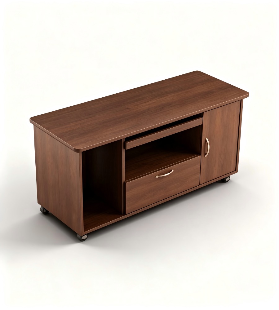 胡桃木多功能移動櫃 Walnut Multi-Purpose Mobile Cabinet